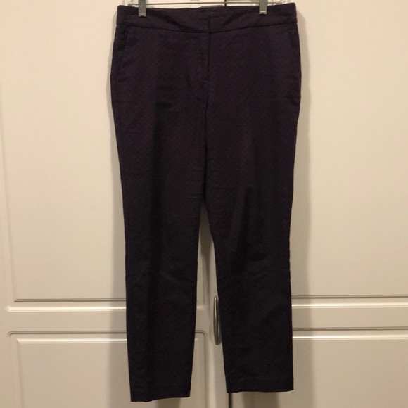 Halogen polka dot Women's burgundy and purple pants size 6 EUC like new - Picture 3 of 7